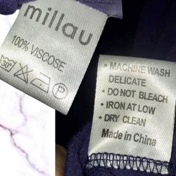 Anthropologie Millau Top Navy Blue/Indigo/Navy Peplum Side Grommets Tank Size M - Picture 12 of 16